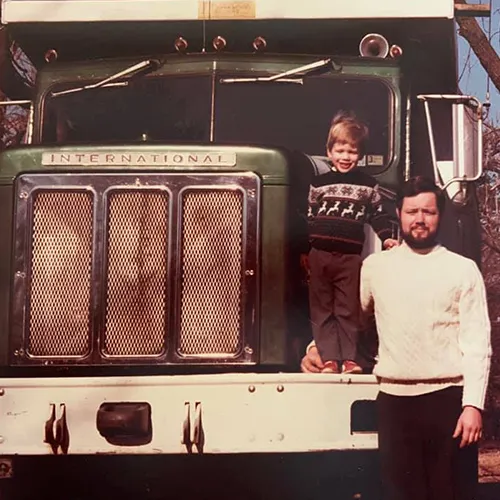 Photo of Rick Taylor with son